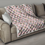 Cartoon Cactus And Llama Pattern Print Quilt
