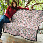 Cartoon Cactus And Llama Pattern Print Quilt