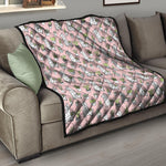 Cartoon Cactus And Llama Pattern Print Quilt