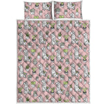 Cartoon Cactus And Llama Pattern Print Quilt Bed Set