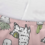 Cartoon Cactus And Llama Pattern Print Sofa Cover