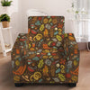 Cartoon Camping Pattern Print Armchair Slipcover