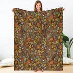 Cartoon Camping Pattern Print Blanket