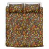 Cartoon Camping Pattern Print Duvet Cover Bedding Set