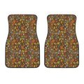 Cartoon Camping Pattern Print Front Car Floor Mats