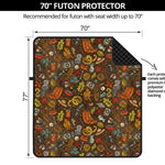 Cartoon Camping Pattern Print Futon Protector