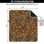 Cartoon Camping Pattern Print Futon Protector