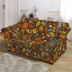 Cartoon Camping Pattern Print Loveseat Slipcover