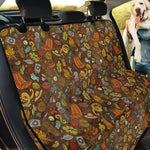 Cartoon Camping Pattern Print Pet Car Back Seat Cover