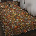 Cartoon Camping Pattern Print Quilt Bed Set