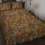 Cartoon Camping Pattern Print Quilt Bed Set