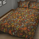 Cartoon Camping Pattern Print Quilt Bed Set