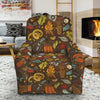 Cartoon Camping Pattern Print Recliner Slipcover