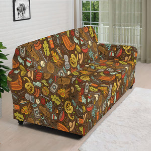 Cartoon Camping Pattern Print Sofa Cover