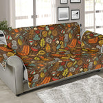 Cartoon Camping Pattern Print Sofa Protector