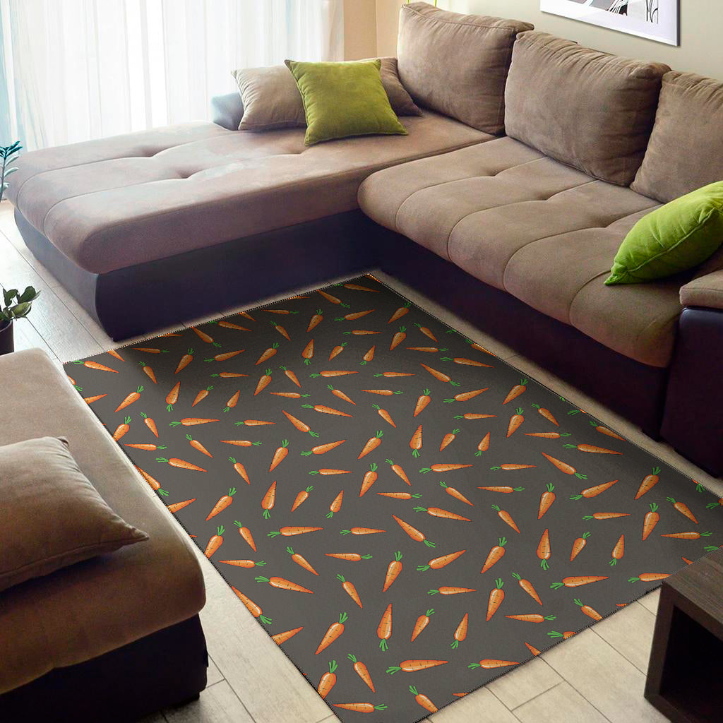 Cartoon Carrot Pattern Print Area Rug