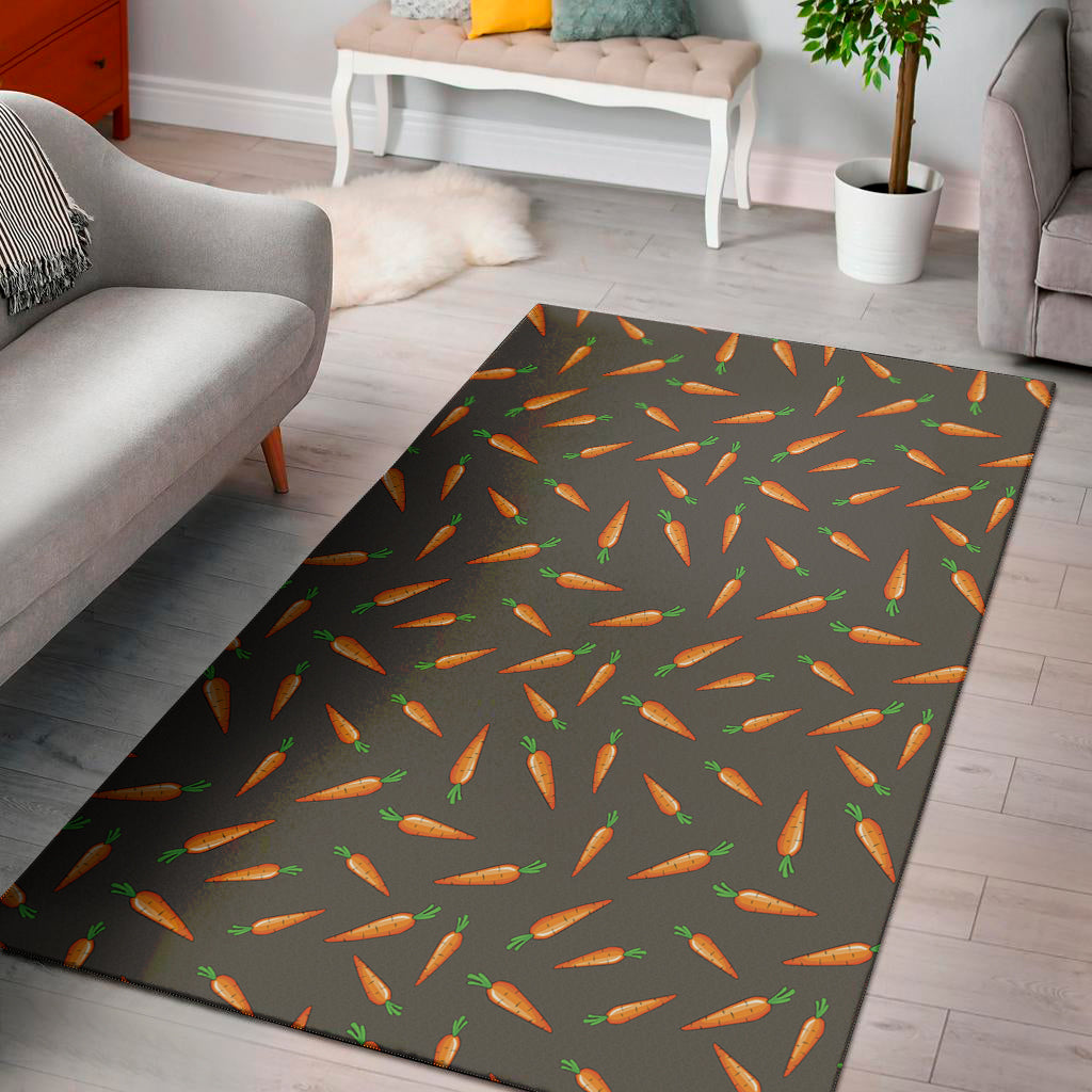 Cartoon Carrot Pattern Print Area Rug