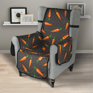 Cartoon Carrot Pattern Print Armchair Protector