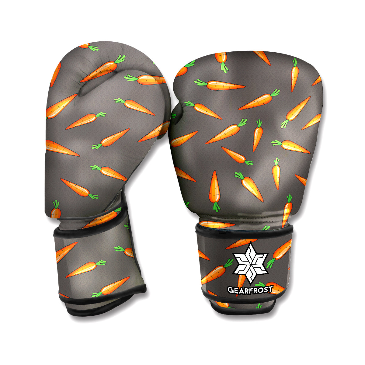 Cartoon Carrot Pattern Print Boxing Gloves