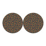 Cartoon Carrot Pattern Print Car Coasters