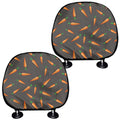 Cartoon Carrot Pattern Print Car Headrest Covers