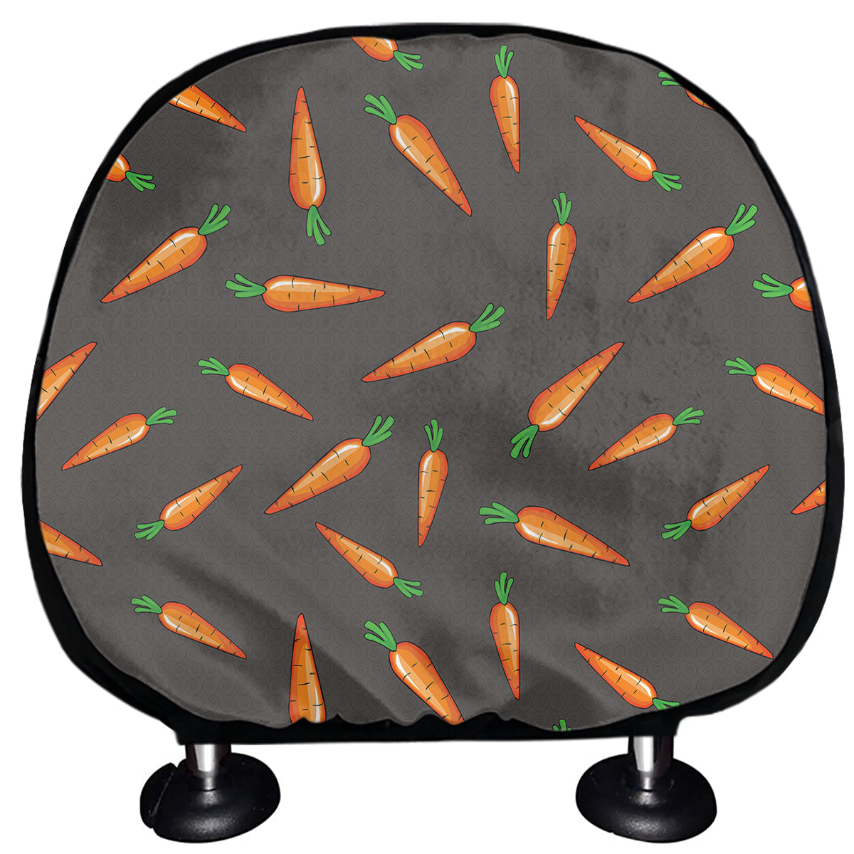 Cartoon Carrot Pattern Print Car Headrest Covers