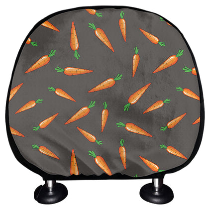 Cartoon Carrot Pattern Print Car Headrest Covers
