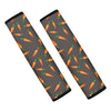 Cartoon Carrot Pattern Print Car Seat Belt Covers