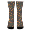 Cartoon Carrot Pattern Print Crew Socks