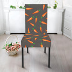 Cartoon Carrot Pattern Print Dining Chair Slipcover