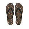 Cartoon Carrot Pattern Print Flip Flops