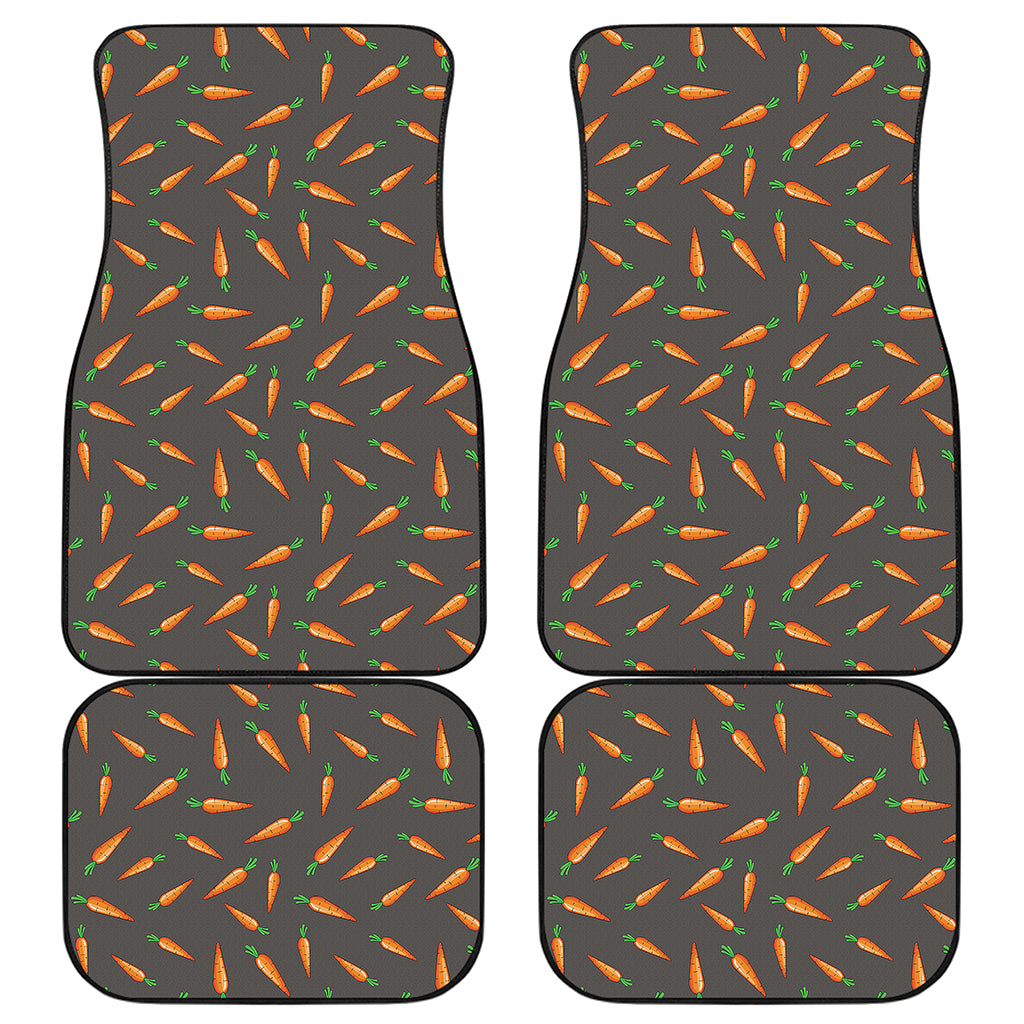Cartoon Carrot Pattern Print Front and Back Car Floor Mats
