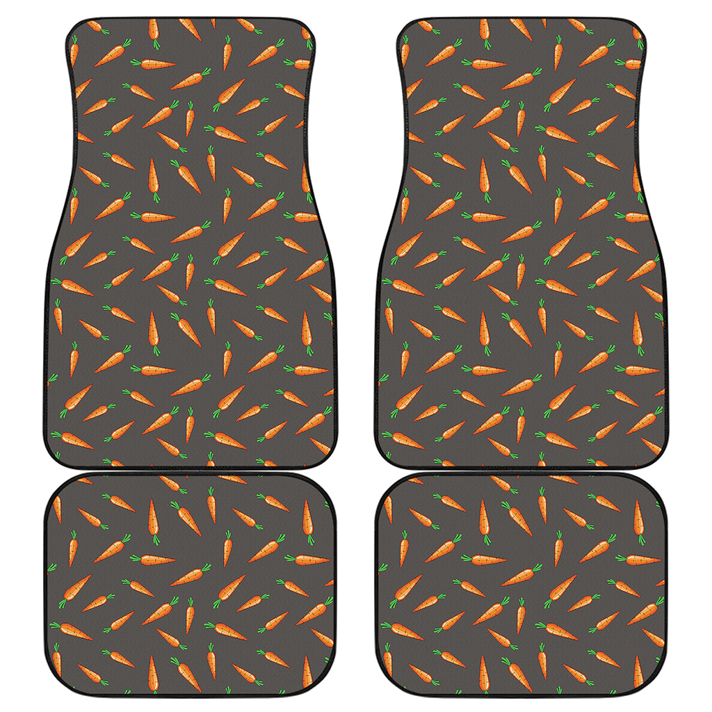 Cartoon Carrot Pattern Print Front and Back Car Floor Mats