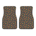 Cartoon Carrot Pattern Print Front Car Floor Mats