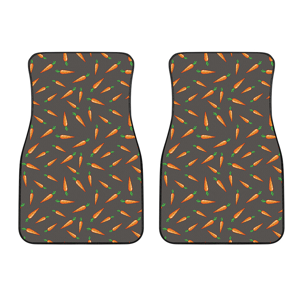 Cartoon Carrot Pattern Print Front Car Floor Mats