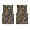 Cartoon Carrot Pattern Print Front Car Floor Mats