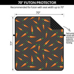 Cartoon Carrot Pattern Print Futon Protector