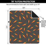 Cartoon Carrot Pattern Print Futon Protector