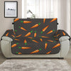 Cartoon Carrot Pattern Print Half Sofa Protector