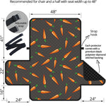 Cartoon Carrot Pattern Print Half Sofa Protector