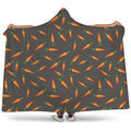 Cartoon Carrot Pattern Print Hooded Blanket
