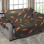 Cartoon Carrot Pattern Print Loveseat Protector