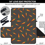 Cartoon Carrot Pattern Print Loveseat Protector