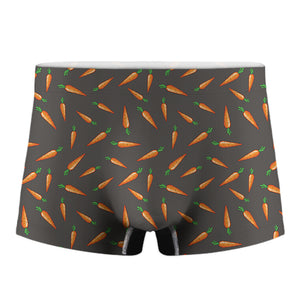 Cartoon Carrot Pattern Print Men's Boxer Briefs