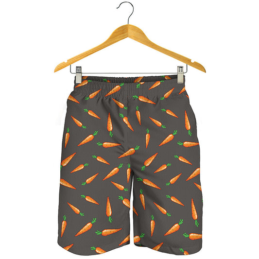 Cartoon Carrot Pattern Print Men's Shorts