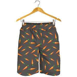 Cartoon Carrot Pattern Print Men's Shorts