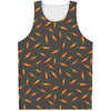 Cartoon Carrot Pattern Print Men's Tank Top