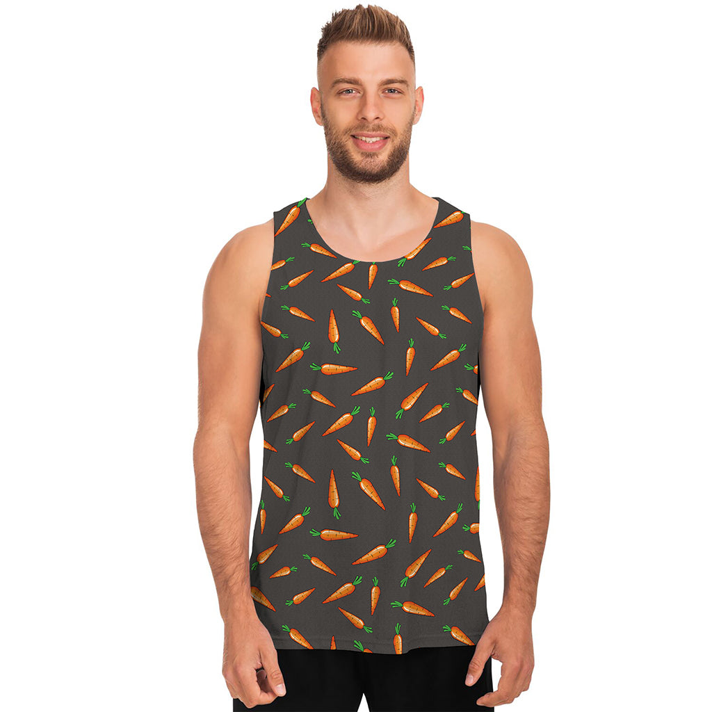 Cartoon Carrot Pattern Print Men's Tank Top