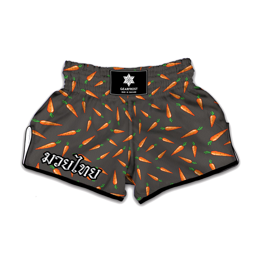 Cartoon Carrot Pattern Print Muay Thai Boxing Shorts