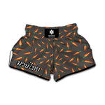 Cartoon Carrot Pattern Print Muay Thai Boxing Shorts